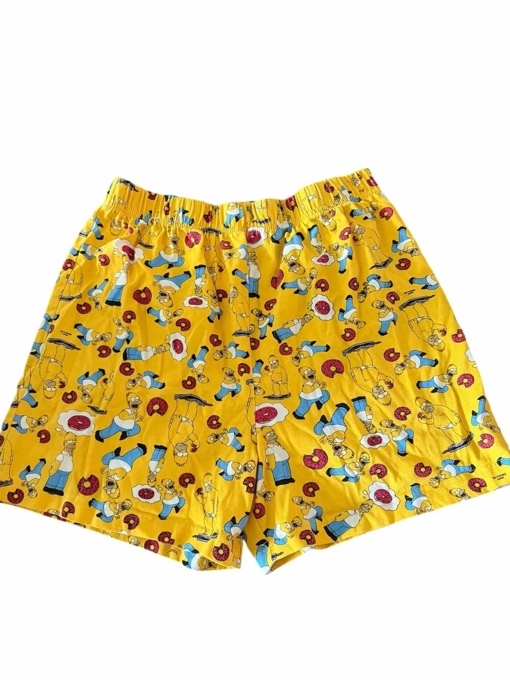 Men’s Universal Yellow Simpsons Cartoon Print pajama shorts